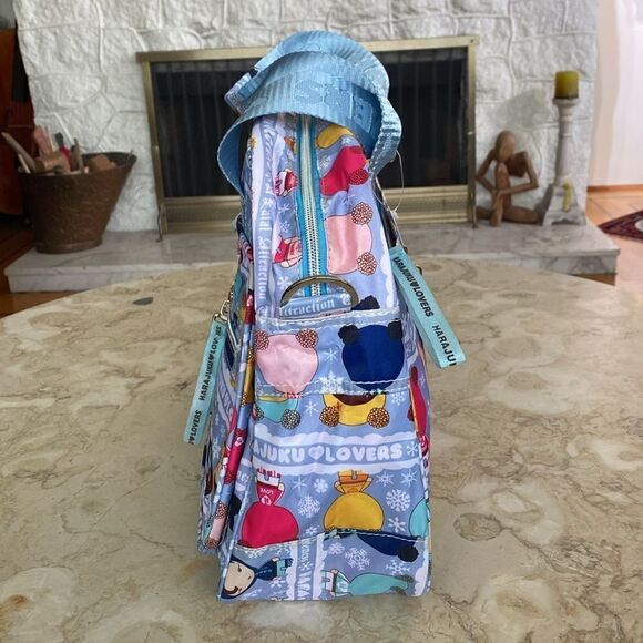 NWT Harajuko Lovers Eskimo Kisses Cross Body Nylon Printed Satchel Travel Bag - Picture 6 of 16